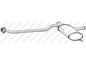 BOSAL 285-337 vidurinis duslintuvas 
 Išmetimo sistema -> Duslintuvas
77.00.797.177