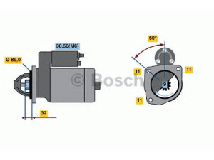 BOSCH 0 001 108 141 starteris 
 Elektros įranga -> Starterio sistema -> Starteris
1516826R, 92VB 11000 AB