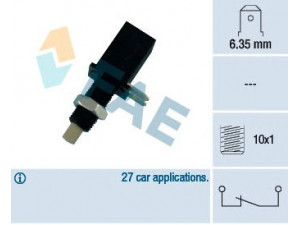 FAE 24070 stabdžių žibinto jungiklis 
 Stabdžių sistema -> Stabdžių žibinto jungiklis
95.494.812, 95.495.530, 95.565.629