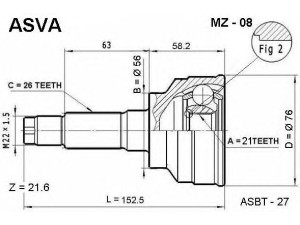 ASVA MZ-08 jungčių komplektas, kardaninis velenas 
 Ratų pavara -> Sujungimai/komplektas
F013-22-610, F013-22-610A, F023-22-510