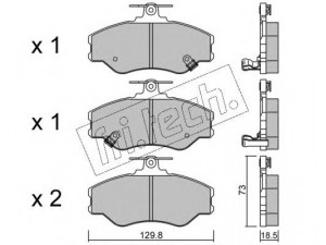 fri.tech. 375.0 stabdžių trinkelių rinkinys, diskinis stabdys 
 Techninės priežiūros dalys -> Papildomas remontas
58101-43A00, 58101-44A00, 58101-44A10