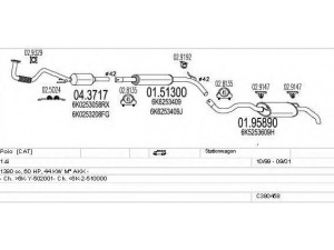 MTS C380458001646 išmetimo sistema 
 Išmetimo sistema -> Išmetimo sistema, visa