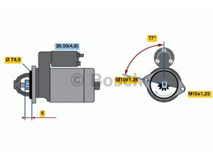 BOSCH 0 001 110 132 starteris 
 Elektros įranga -> Starterio sistema -> Starteris
28100 0G010