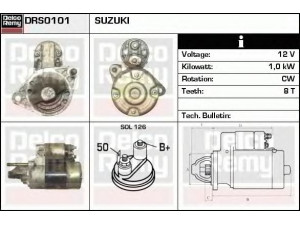DELCO REMY DRS0101 starteris 
 Elektros įranga -> Starterio sistema -> Starteris
M2T46781, M2T46781ZE, 31100-63J00