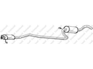 BOSAL 289-973 vidurinis duslintuvas 
 Išmetimo sistema -> Duslintuvas
5026795, 6201620