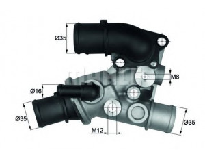 BEHR TI 90 80D termostatas, aušinimo skystis 
 Aušinimo sistema -> Termostatas/tarpiklis -> Thermostat
1307270080