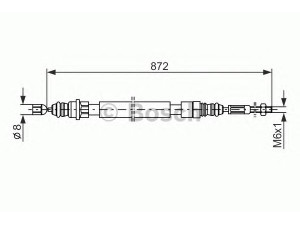 BOSCH 1 987 477 149 trosas, stovėjimo stabdys 
 Stabdžių sistema -> Valdymo svirtys/trosai
4745 75, 4745 75
