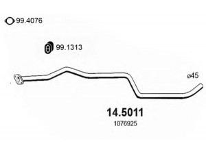 ASSO 14.5011 išleidimo kolektorius 
 Išmetimo sistema -> Išmetimo vamzdžiai
1003545, 1054728, 1076925, 1459714