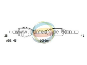 ODM-MULTIPARTS 18-012731 kardaninis velenas 
 Ratų pavara -> Kardaninis velenas
1512911, 8C11 3B436 AD