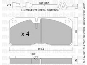 METELLI 22-0269-4K stabdžių trinkelių rinkinys, diskinis stabdys 
 Techninės priežiūros dalys -> Papildomas remontas