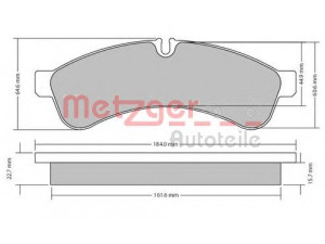 METZGER 1170544 stabdžių trinkelių rinkinys, diskinis stabdys 
 Techninės priežiūros dalys -> Papildomas remontas
42555633