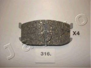 JAPKO 50316 stabdžių trinkelių rinkinys, diskinis stabdys 
 Techninės priežiūros dalys -> Papildomas remontas
B001-49-280, B001-49-280A, B001-49-380