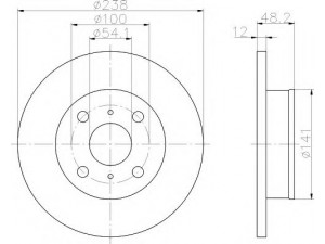 HELLA 8DD 355 103-551 stabdžių diskas 
 Stabdžių sistema -> Diskinis stabdys -> Stabdžių diskas
4351212230, 4351212240, 4351212500