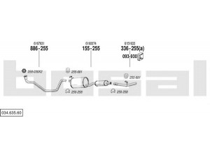 BOSAL 034.635.60 išmetimo sistema 
 Išmetimo sistema -> Išmetimo sistema, visa