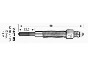 NGK 4937 kaitinimo žvakė 
 Kibirkšties / kaitinamasis uždegimas -> Kaitinimo kaištis
5-8610-1644-0, MD077167, 11065-43G01