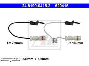 ATE 24.8190-0415.2 įspėjimo kontaktas, stabdžių trinkelių susidėvėjimas 
 Stabdžių sistema -> Susidėvėjimo indikatorius, stabdžių trinkelės
669 540 04 17, 669 540 05 17, 669 540 06 17