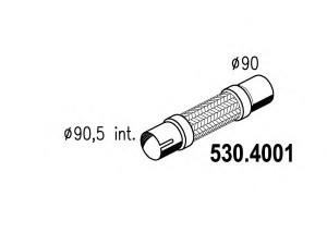 ASSO 530.4001 lanksti žarna, išmetimo sistema