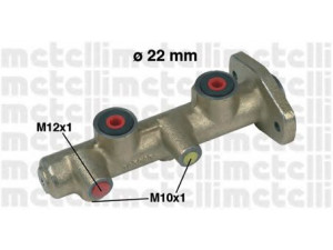 METELLI 05-0173 pagrindinis cilindras, stabdžiai 
 Stabdžių sistema -> Pagrindinis stabdžių cilindras
6151043, 86VB2A032AA
