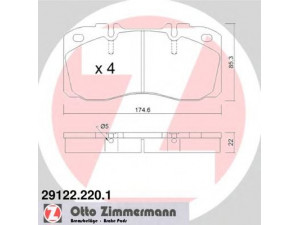 ZIMMERMANN 29122.220.1 stabdžių trinkelių rinkinys, diskinis stabdys 
 Techninės priežiūros dalys -> Papildomas remontas
1906298, 1906416, 42555669