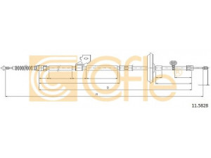 COFLE 11.5828 trosas, stovėjimo stabdys 
 Stabdžių sistema -> Valdymo svirtys/trosai
13367629, 522099, 522123