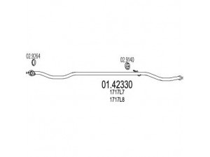 MTS 01.42330 išleidimo kolektorius 
 Išmetimo sistema -> Išmetimo vamzdžiai
1717L7, 1717L8, 1717T0, 1717L7