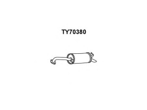 VENEPORTE TY70380 galinis duslintuvas 
 Išmetimo sistema -> Duslintuvas
174300J010, 174300J020, 1743023020