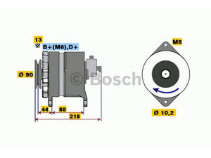 BOSCH 9 120 334 628 kintamosios srovės generatorius 
 Elektros įranga -> Kint. sr. generatorius/dalys -> Kintamosios srovės generatorius
1516906R, 23100 D9708