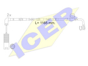 ICER 610604 E C įspėjimo kontaktas, stabdžių trinkelių susidėvėjimas 
 Stabdžių sistema -> Susidėvėjimo indikatorius, stabdžių trinkelės
SOE500030