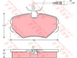TRW GDB1051 stabdžių trinkelių rinkinys, diskinis stabdys 
 Techninės priežiūros dalys -> Papildomas remontas
425098