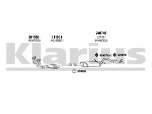 KLARIUS 820070E išmetimo sistema 
 Išmetimo sistema -> Išmetimo sistema, visa