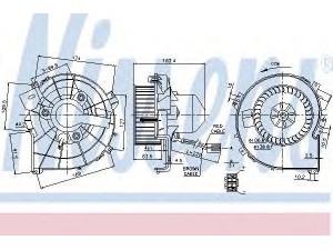NISSENS 87080 vidaus pūtiklis 
 Šildymas / vėdinimas -> Orpūtė/dalys
1845222, 24436989