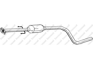 BOSAL 281-945 vidurinis duslintuvas 
 Išmetimo sistema -> Duslintuvas
96318316, 96323065, D96323065