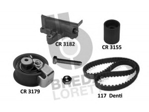 BREDA  LORETT KCD0770 paskirstymo diržo komplektas 
 Techninės priežiūros dalys -> Papildomas remontas
03L109244C, 045109243C, 045109479D