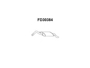 VENEPORTE FD30384 galinis duslintuvas 
 Išmetimo sistema -> Duslintuvas
1015797, 1015800, 1054668, 1054737
