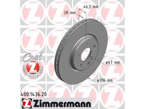 ZIMMERMANN 400.1436.20 stabdžių diskas 
 Stabdžių sistema -> Diskinis stabdys -> Stabdžių diskas
210 421 1412, 210 421 1712