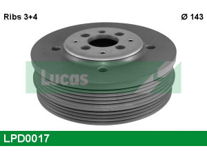 LUCAS ENGINE DRIVE LPD0017 skriemulys, alkūninis velenas 
 Diržinė pavara -> Dirželio skriemulys
028105243Q, 028105243Q, 80000203
