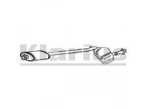 KLARIUS 260377 vidurinis duslintuvas 
 Išmetimo sistema -> Duslintuvas
82425172, 82454172, 82462573, 82425172