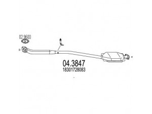 MTS 04.3847 katalizatoriaus keitiklis 
 Išmetimo sistema -> Katalizatoriaus keitiklis
18301728083
