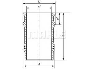 MAHLE ORIGINAL 623 WN 57 cilindro įvorė