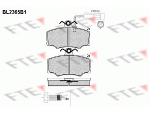 FTE BL2365B1 stabdžių trinkelių rinkinys, diskinis stabdys 
 Techninės priežiūros dalys -> Papildomas remontas
5893948