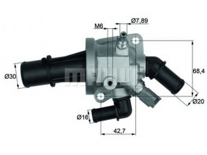 MAHLE ORIGINAL TI 164 88 termostatas, aušinimo skystis 
 Aušinimo sistema -> Termostatas/tarpiklis -> Thermostat
55180041, 55224021