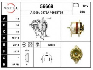EAI 56669 kintamosios srovės generatorius
23100G4100, LR160144