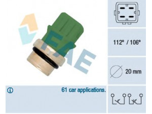 FAE 35590 temperatūros jungiklis, aušinimo skysčio įspėjimo lemputė 
 Aušinimo sistema -> Siuntimo blokas, aušinimo skysčio temperatūra
7210731, 95VW-8B607-DA, 701 919 369 E