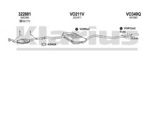 KLARIUS 960472U išmetimo sistema