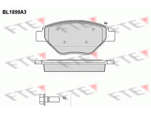 FTE BL1899A3 stabdžių trinkelių rinkinys, diskinis stabdys 
 Techninės priežiūros dalys -> Papildomas remontas
41 06 091 92R, 77 01 207 673