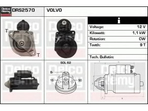 DELCO REMY DRS2570 starteris 
 Elektros įranga -> Starterio sistema -> Starteris
1398764, 5003693