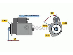 BOSCH 0 001 340 505 starteris
371 105 567