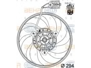 HELLA 8EW 351 039-691 pūtiklis, oro kondicionierius 
 Oro kondicionavimas -> Kondensatorius
13 41 338, 91 29 966