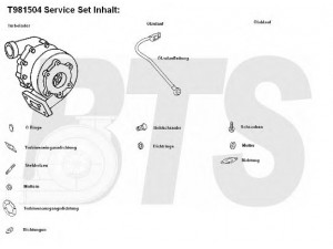 BTS Turbo T981504 kompresorius, įkrovimo sistema 
 Išmetimo sistema -> Turbokompresorius