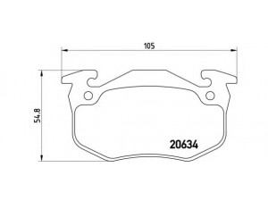 BREMBO P 68 020 stabdžių trinkelių rinkinys, diskinis stabdys 
 Techninės priežiūros dalys -> Papildomas remontas
7701202227, 7701202517